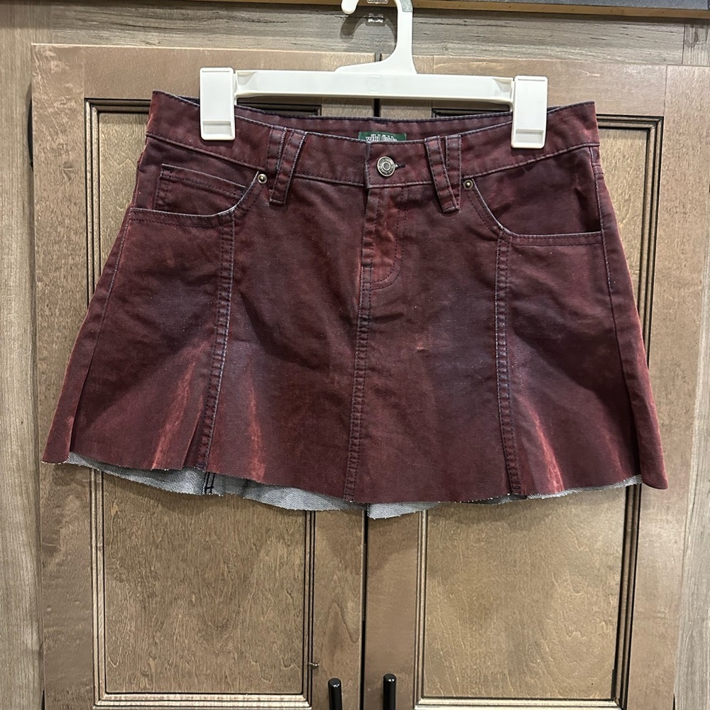 Wild Fable Burgundy Super Mini Skirt Size 0
